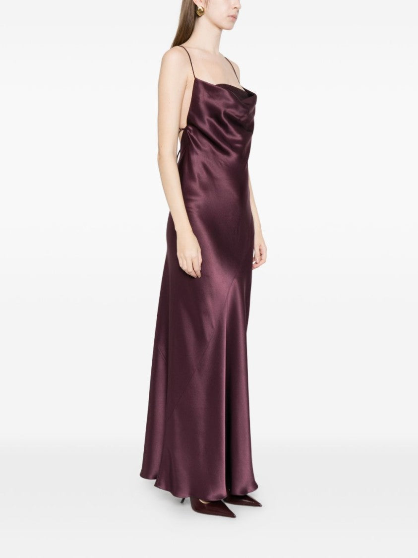 Pinko Purple Floor-Length Evening Dress