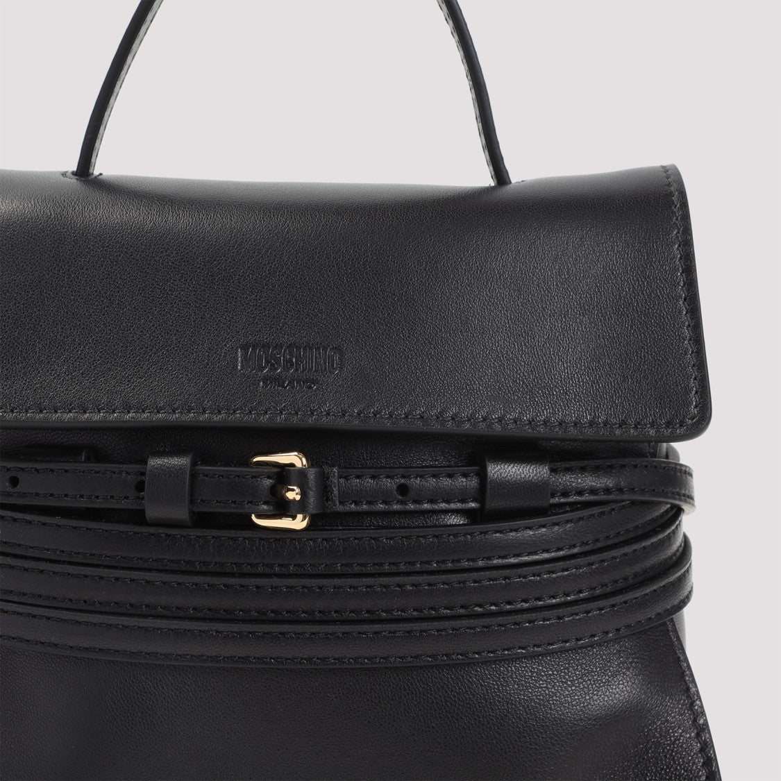 Moschino Black Leather Handbag