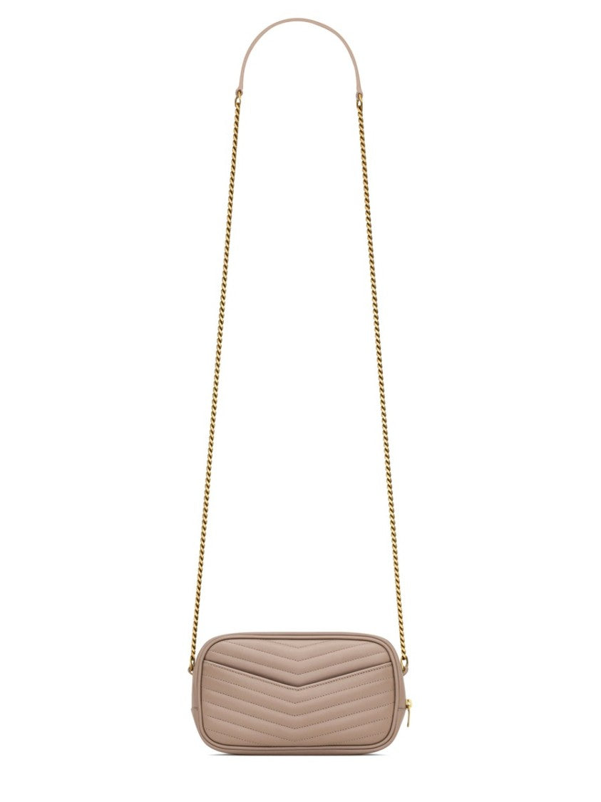 Saint Laurent Mini Lou Bag With Quilted Pattern