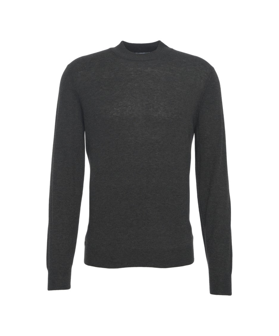 Gender Slim-Fit Knit Sweater With High Collar