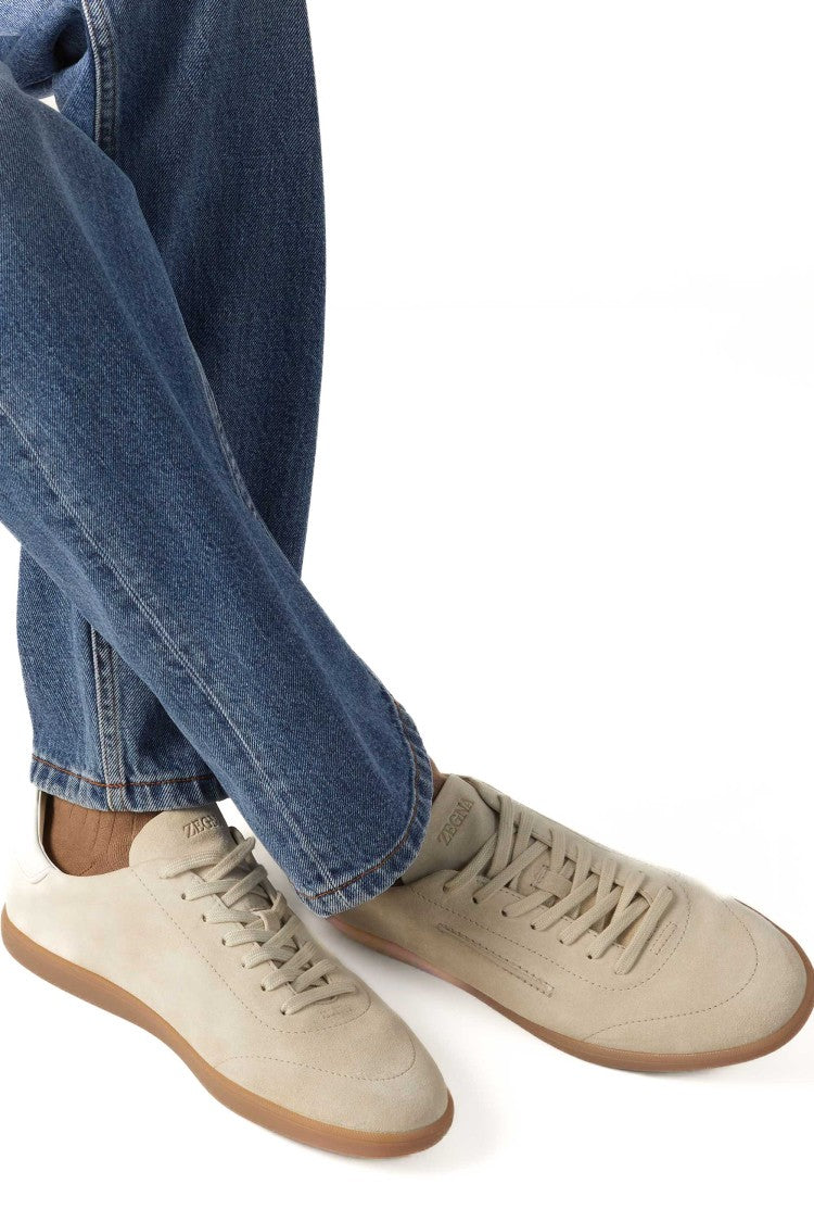Zegna 232 Deconstructed Premium Suede Sneakers