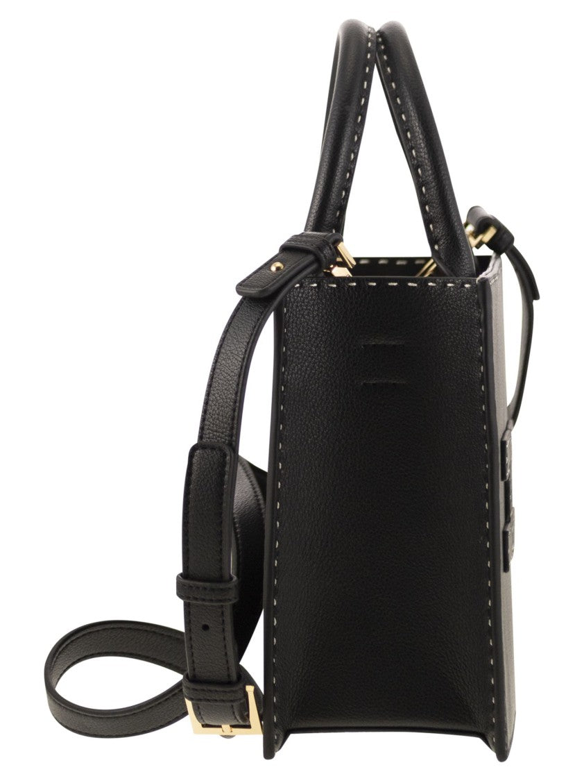 Elisabetta Franchi Small Tote With Contrast Stitching