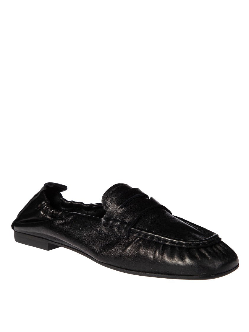 Copenhagen Gathered-Back Penny Loafer Moccasin Flats