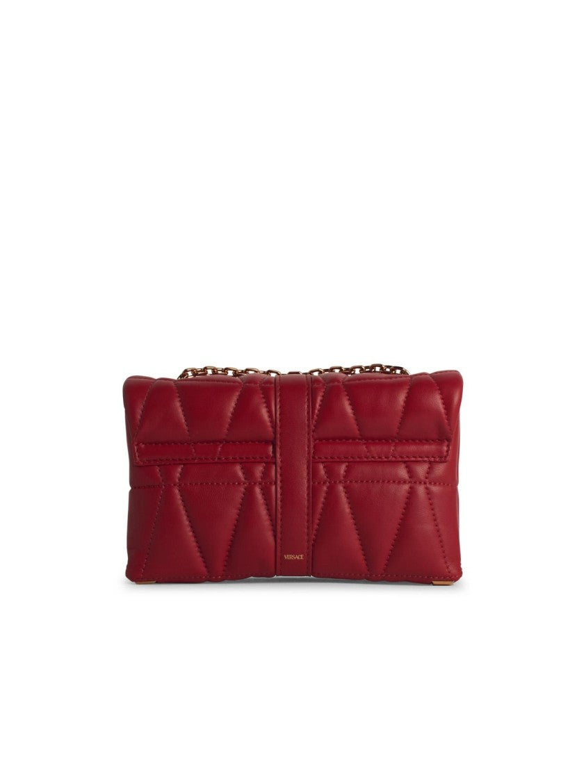 Versace 'Cleio' Small Red Leather Crossbody Bag