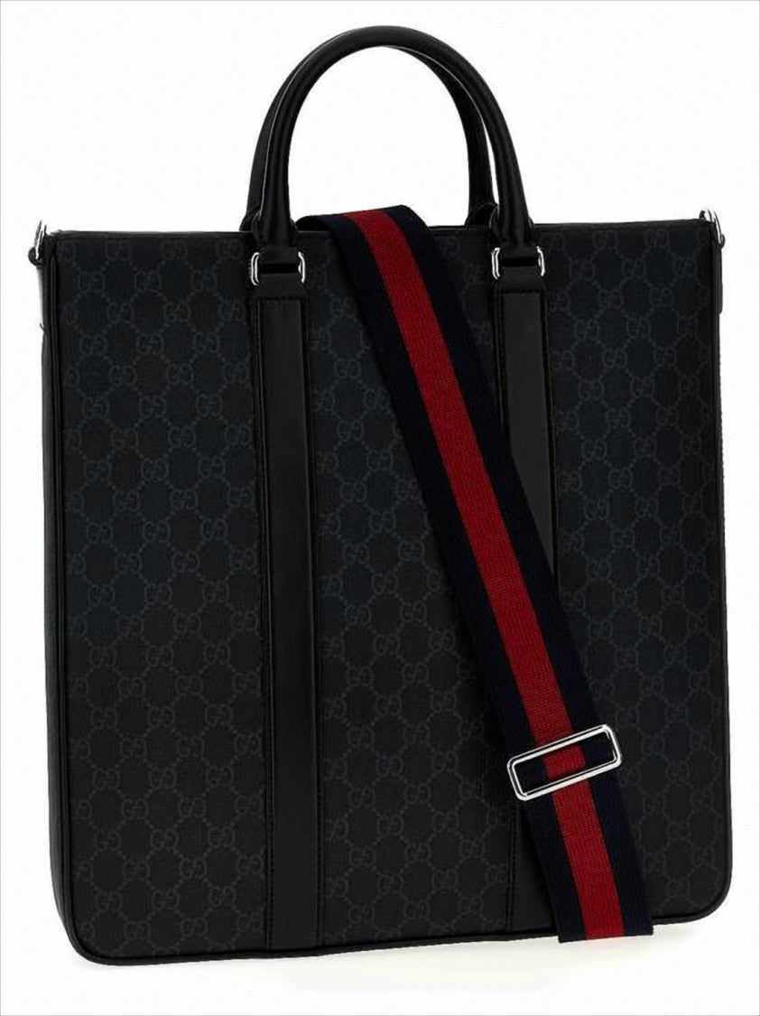 Gucci Canvas Tote Bag With Monogram Pattern