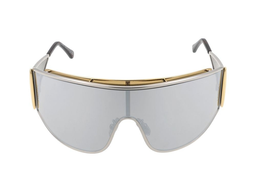 Loewe Futuristic Reflective Lens Metallic Accent Shield Sunglasses