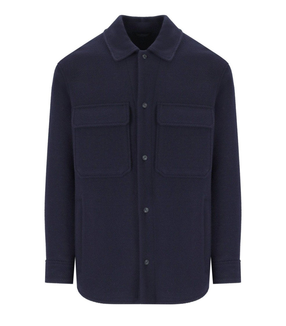 Emporio Armani Navy Blue Wool Jacket