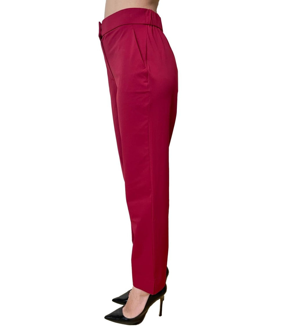 Max Mara Dark Red Mmlpaio Polyamide Trousers