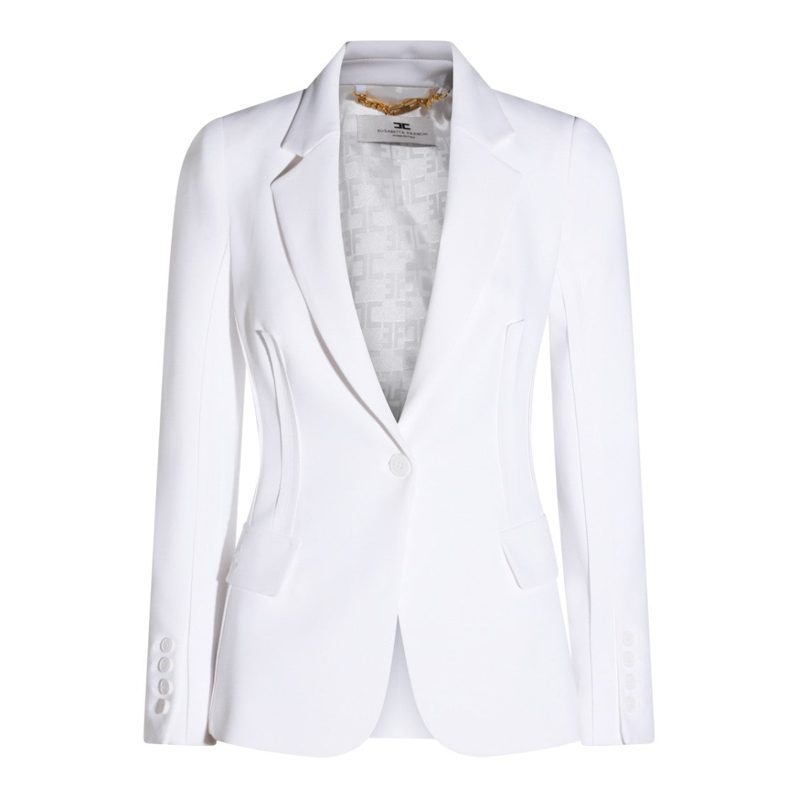 Elisabetta Franchi Tailored Ivory Blazer