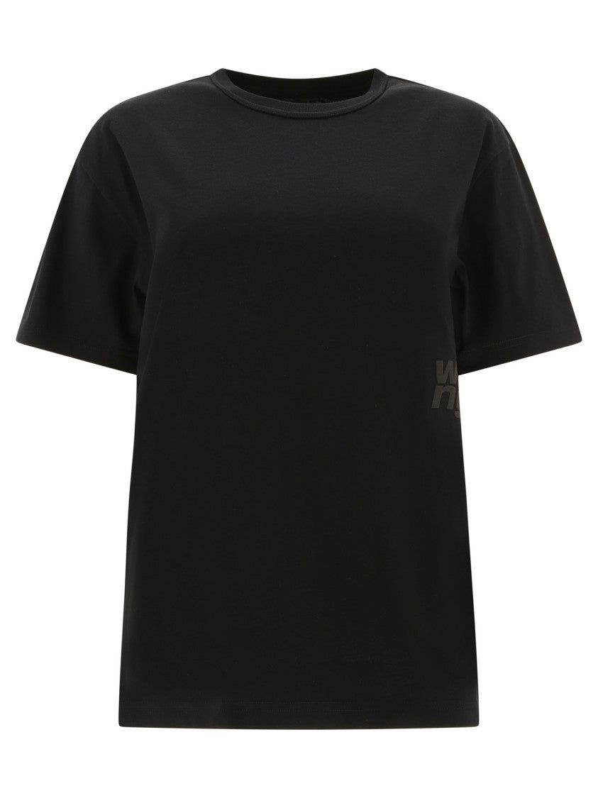 Alexander Wang Essential Jsy Ss Tee W/ Puff Logo & Bound Neck