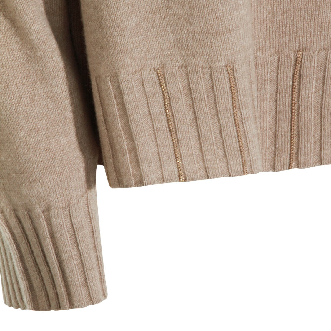Fabiana Filippi Classic Crew Neck Sweater With Ribbed Detailing