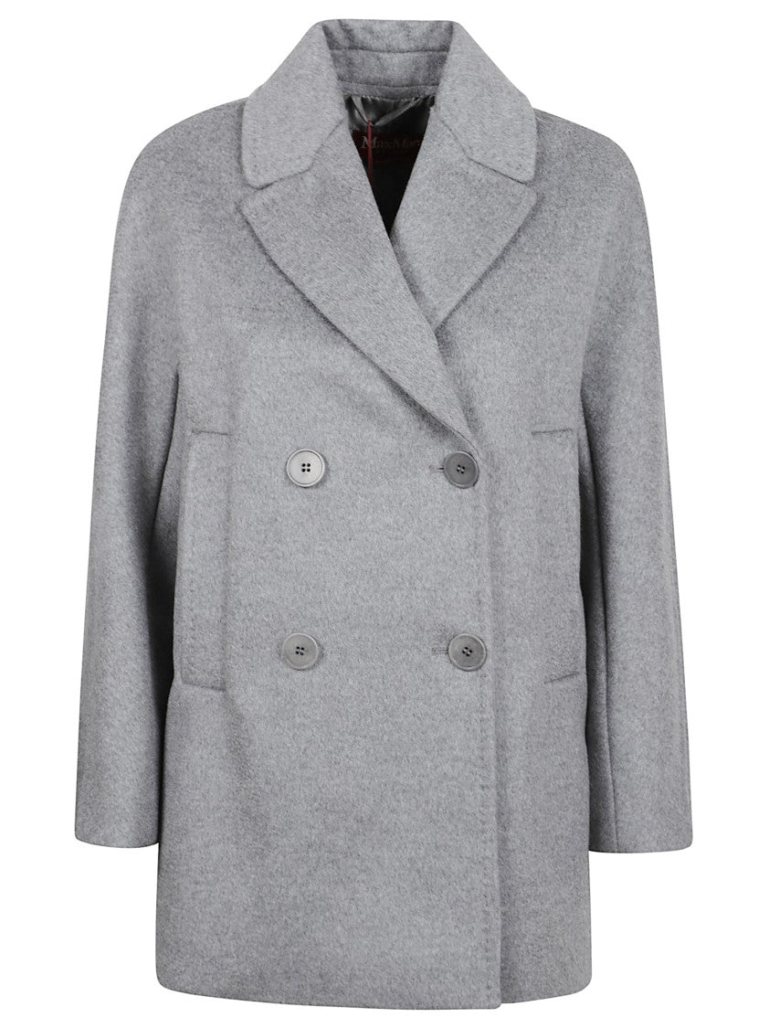 Max Mara Double-Breasted Wool Coat With Wide Collar