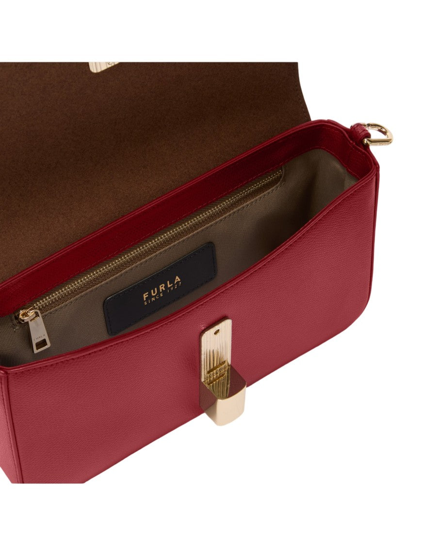Furla Iride S Leather Bag, Cherry Color