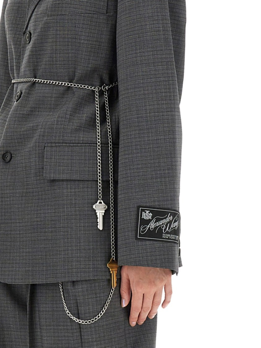 Alexander Wang Oversized Grey Wool Blend Blazer