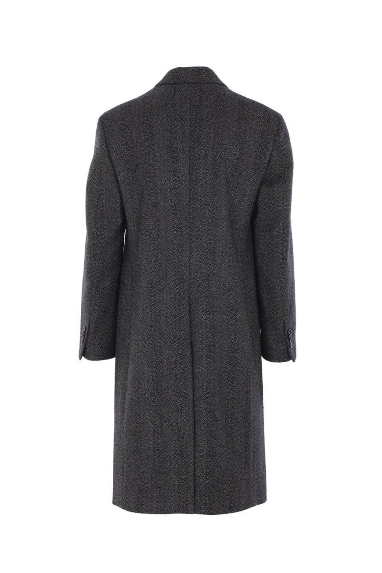 Lardini Double-Breasted Tailored Coat With Structured Shoulders