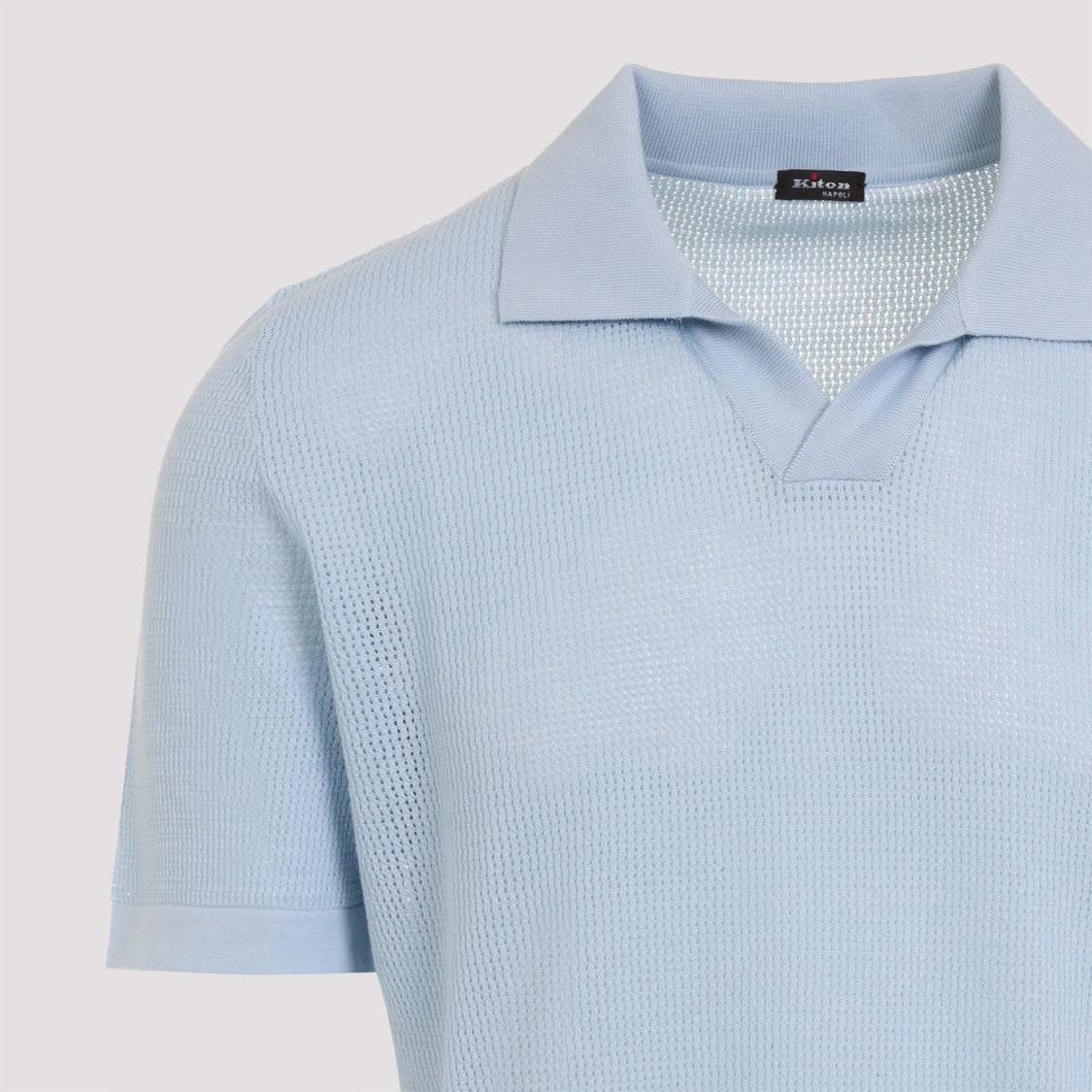 Kiton Baby Blue Cotton Polo