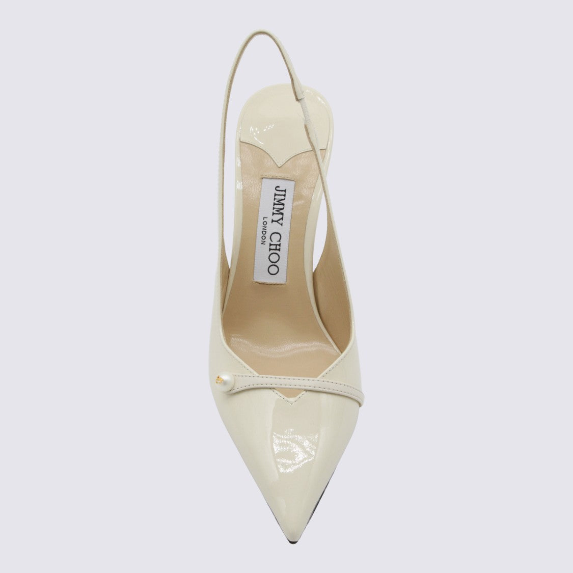 Jimmy Choo Glossy Finish Pointed-Toe Slingback Pumps