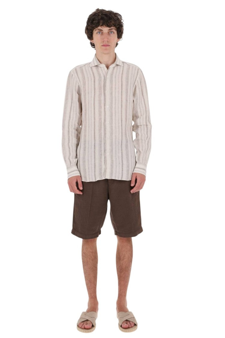 Barba Dandylife Striped Linen Shirt