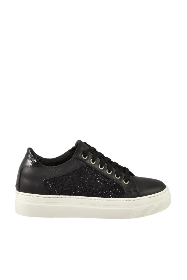 Twelve Style Division Leather/Polyurethane Sneakers - Black