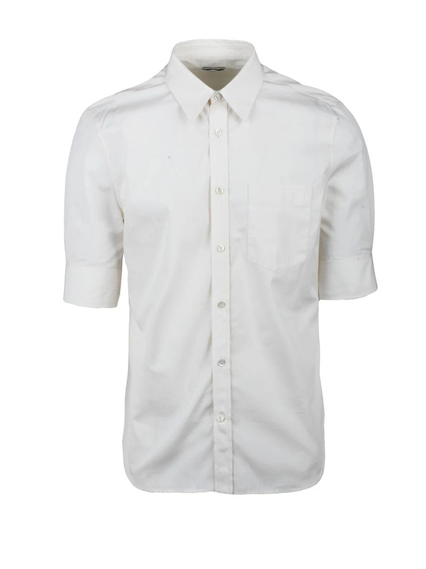 Alexander Mcqueen White Classic Short-Sleeve Cotton Shirt