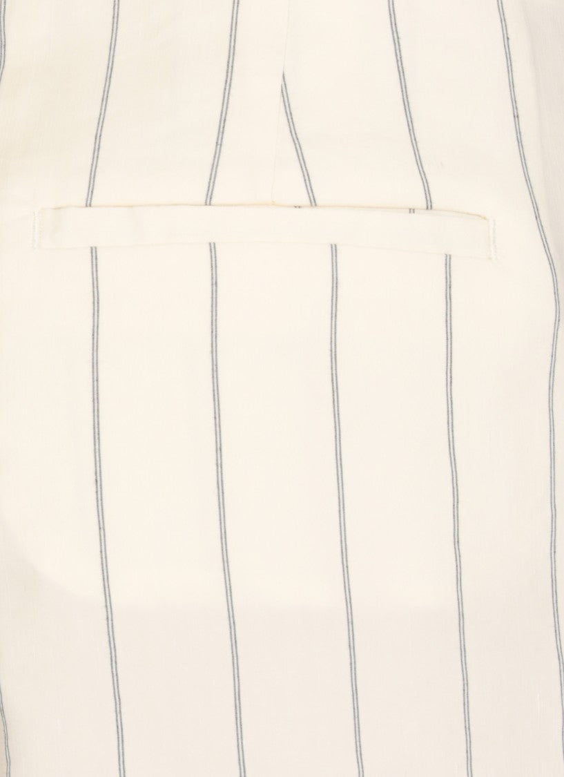 Peserico Ivory Linen Blend Shorts