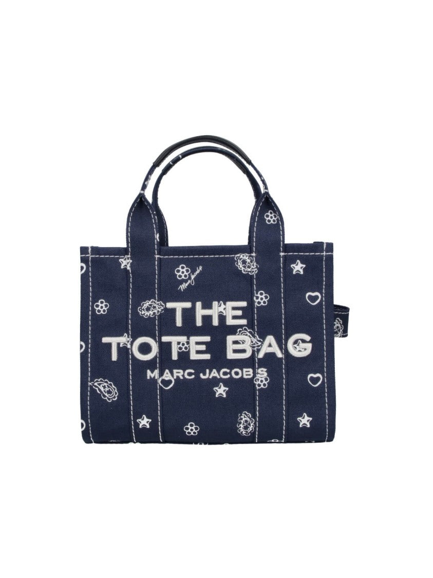 Marc Jacobs Blue The Tote Bag Small Cotton Tote Bag