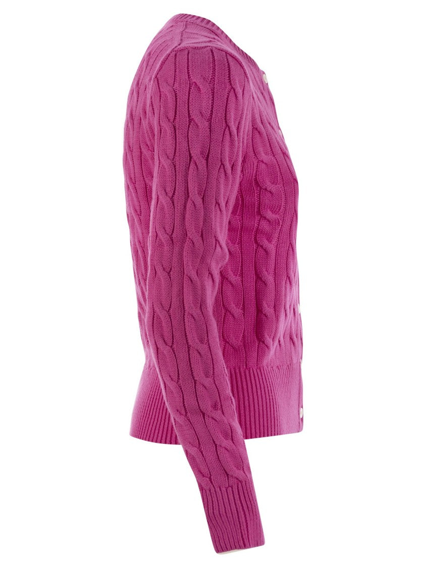 Polo Ralph Lauren Plaited Cardigan With Long Sleeves