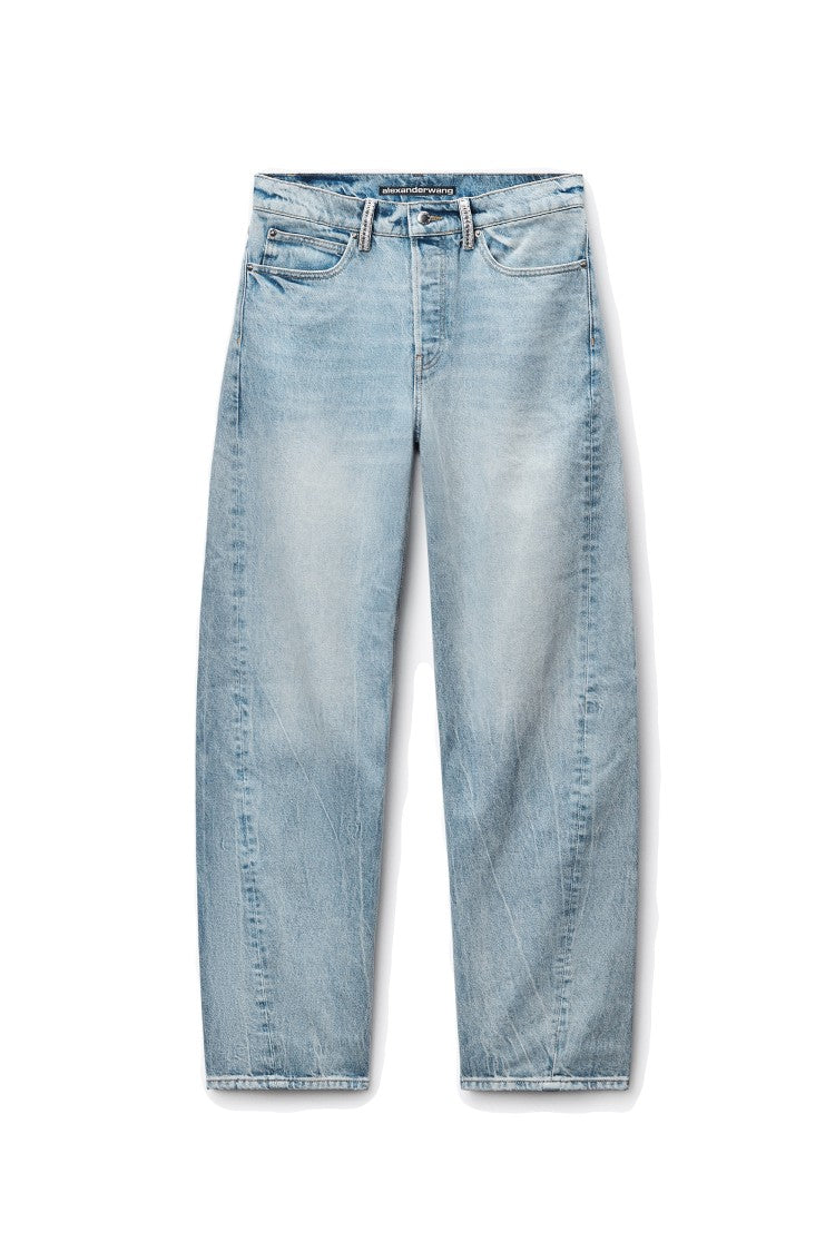 Alexander Wang Float Mid Rise Relaxed Jeans With Crystal Beltloops