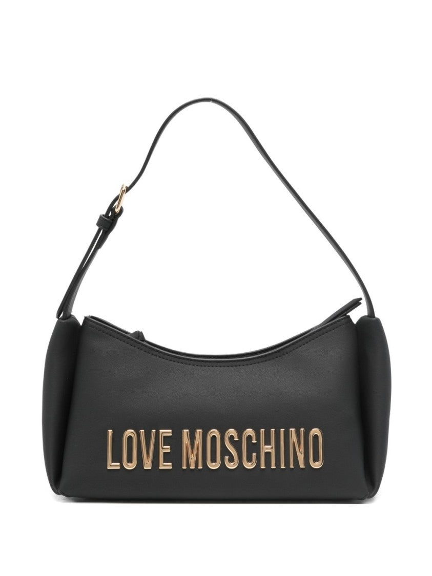 Love Moschino Structured Shoulder Bag With Bold Gold Hardware