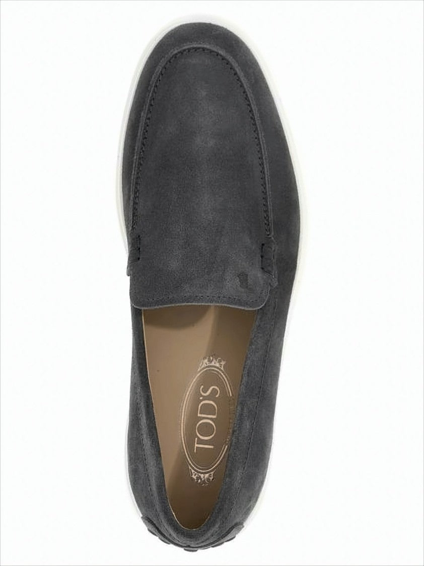 Tod's Suede Loafers With Rubber Sole Details
