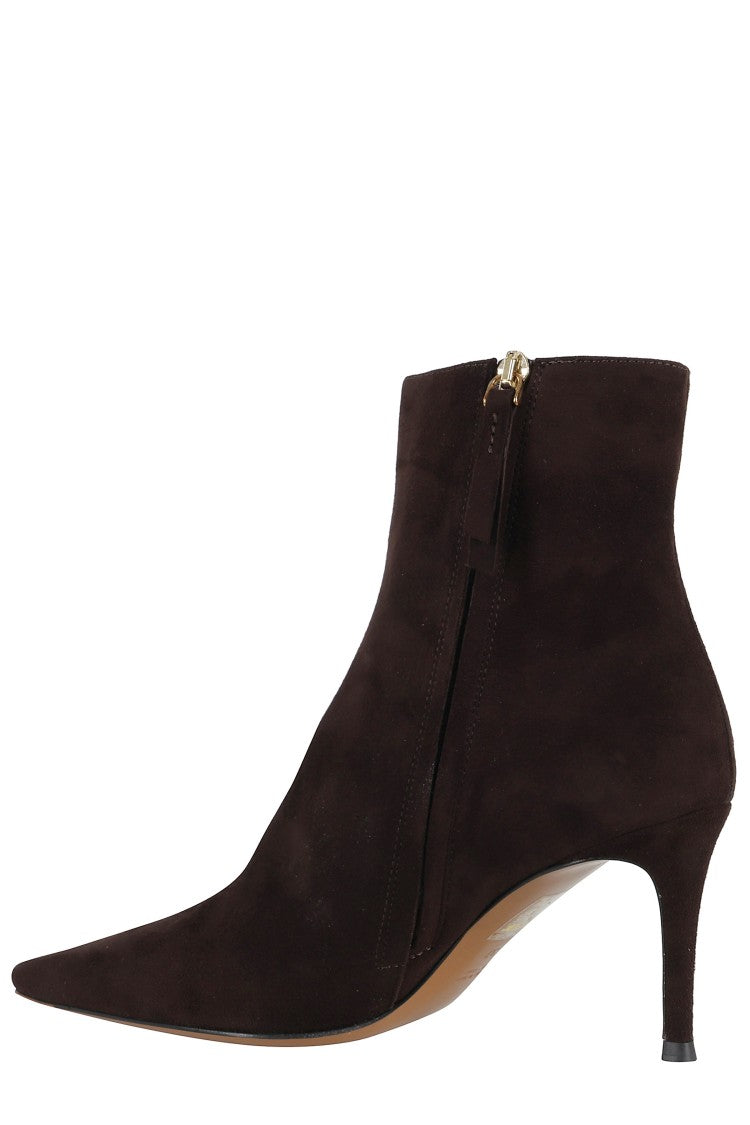 Roberto Festa Pointed Toe Ankle Boot In Dark Suede