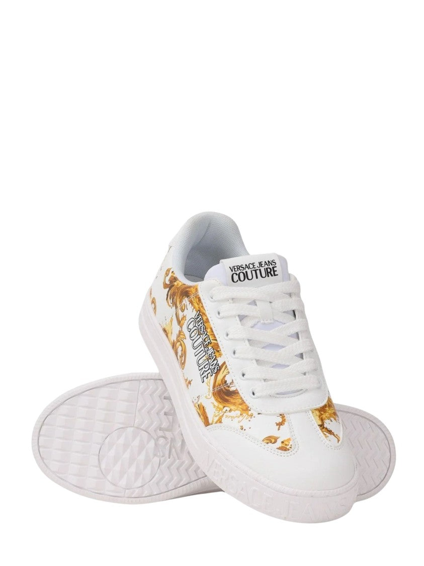 Versace Jeans Couture Ornate Baroque-Patterned Low-Top Sneakers