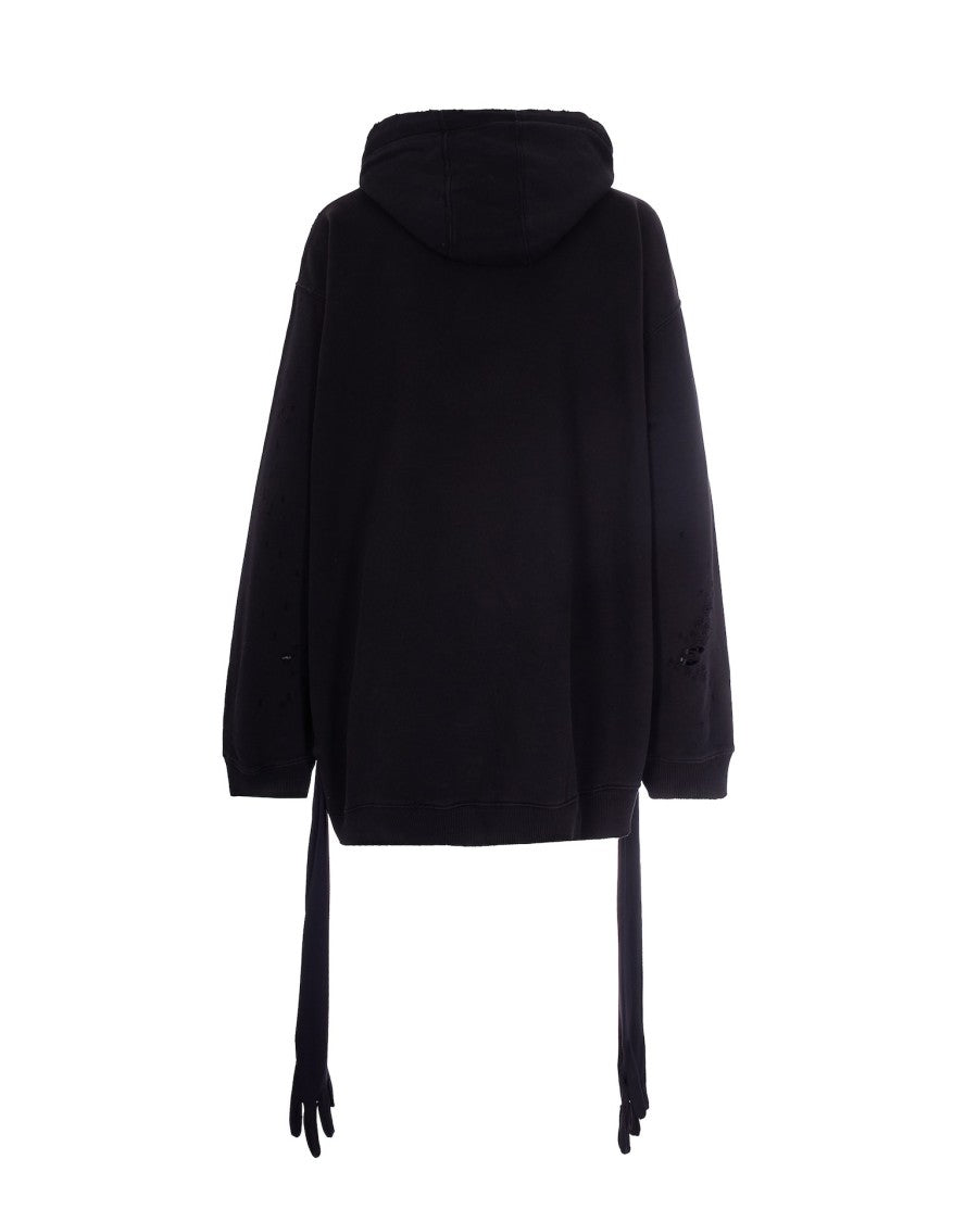 Mm6 By Maison Margiela Hooded Mini Dress With Integrated Gloves
