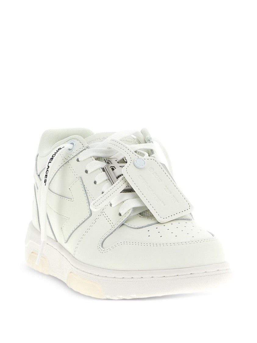 Off-White Low-Top White Leather Sneakers