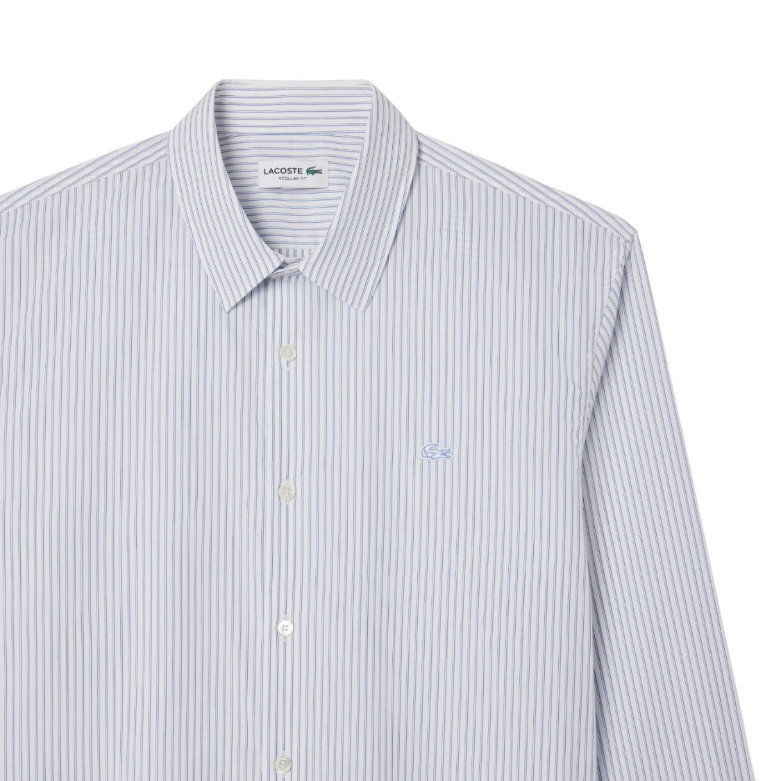 Lacoste Cotton Poplin Shirt With Stiffened Collar