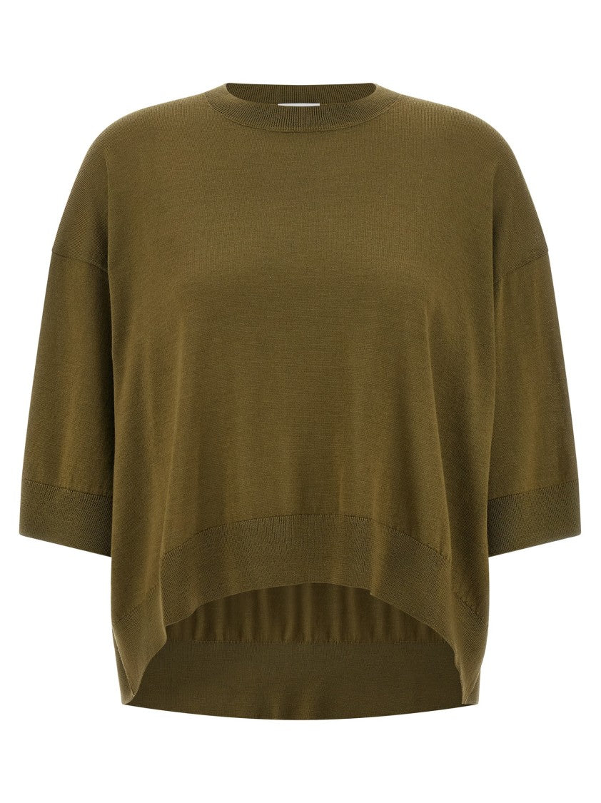 Nude Cropped Wool Sweater