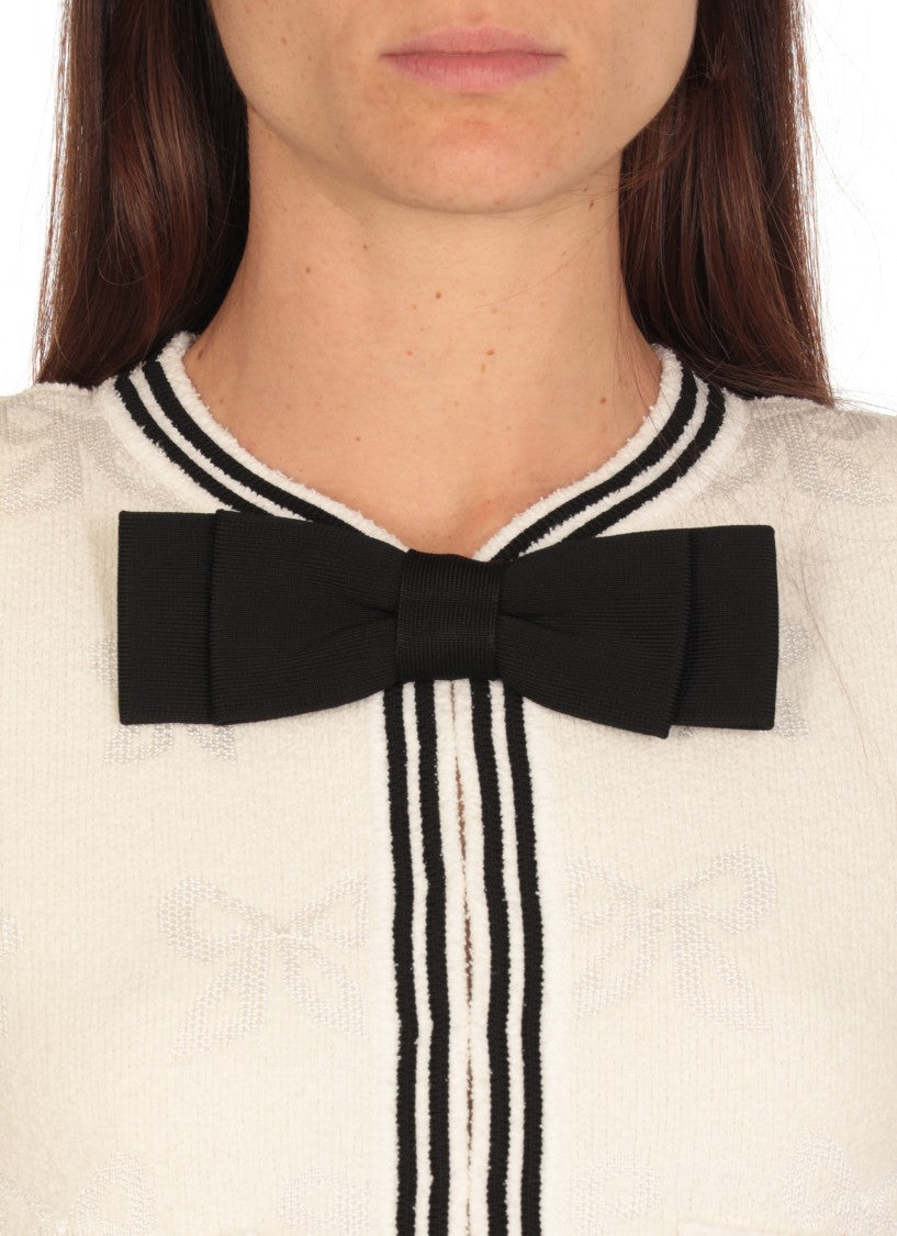 Self-Portrait Ivory Cotton Cardigan
