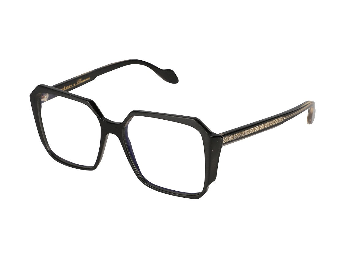 Kador Gold Lizzy Oversized Square Eyeglasses