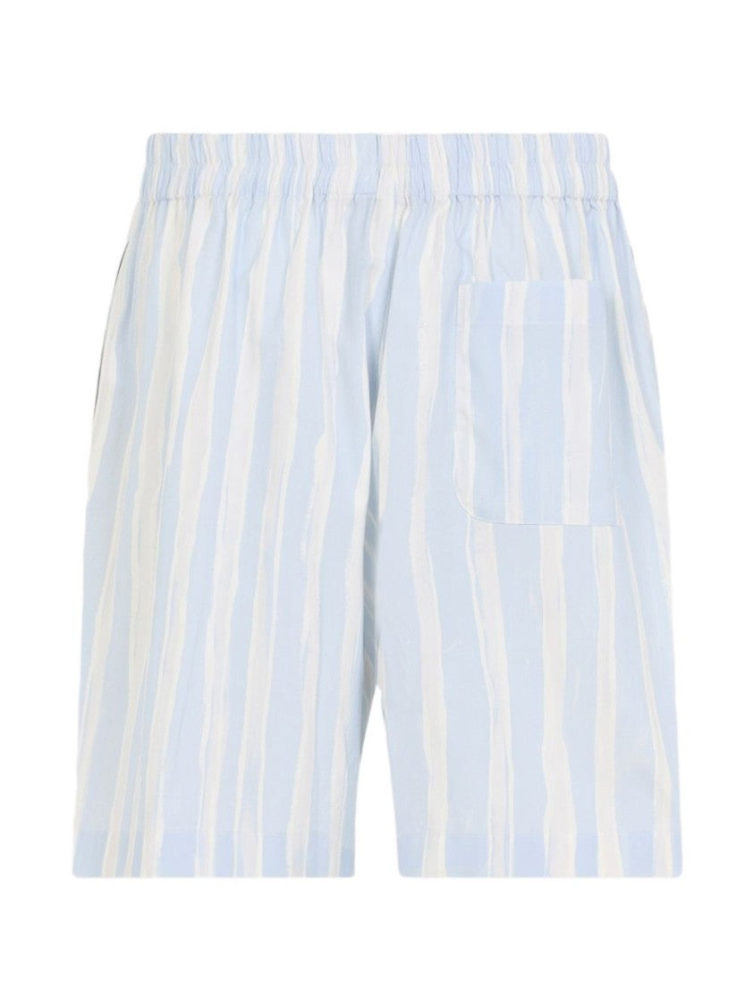 Jacquemus Blue Striped Elasticated Waistband Shorts