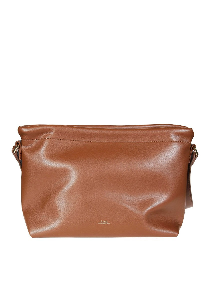 A.P.C. Sac Ninon Glossy Leather Shoulder Bag