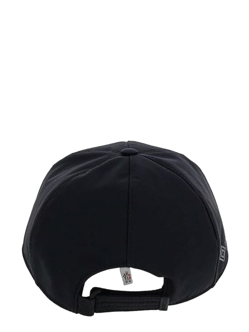 Moncler Structured Black Cap With Mirrored Text Detail