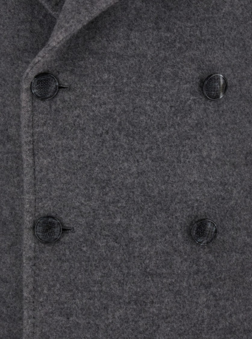 Tagliatore Arden' Grey Double-Breasted Coat