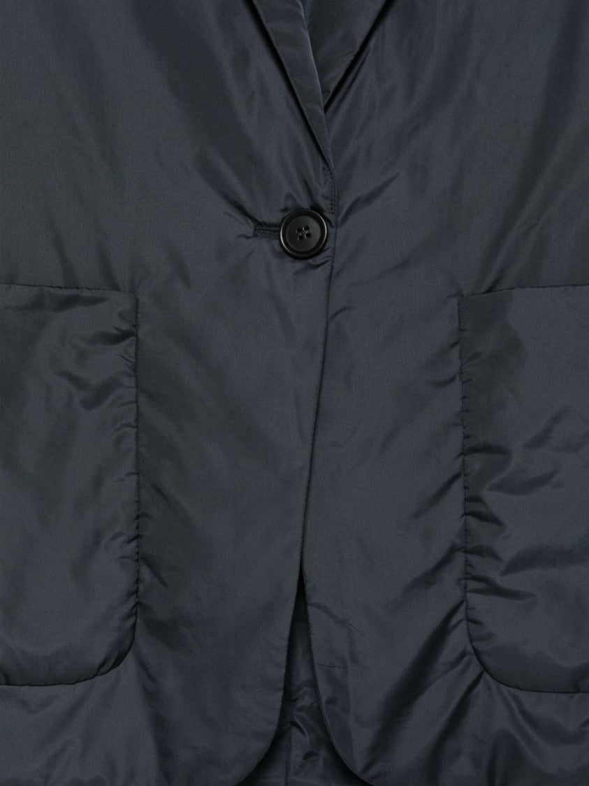 Aspesi Navy Blue Notched-Lapel Button Blazer