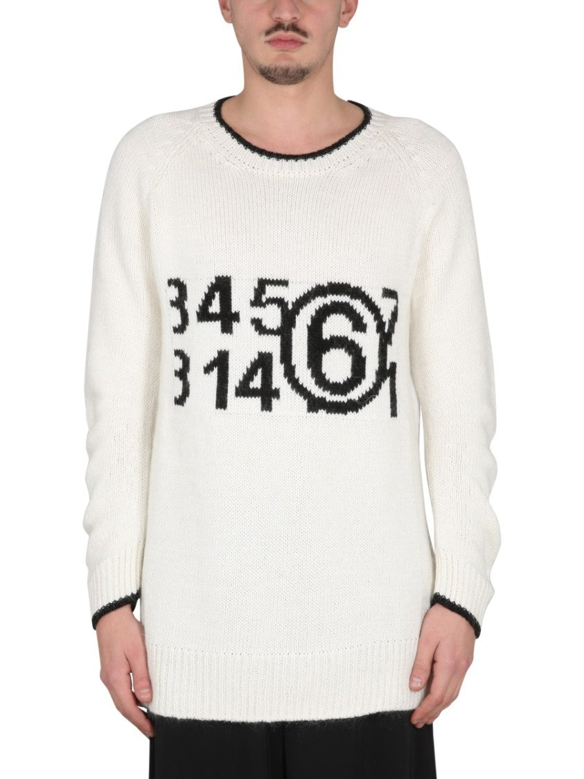 Mm6 By Maison Margiela Cross-Neck Knit Jersey