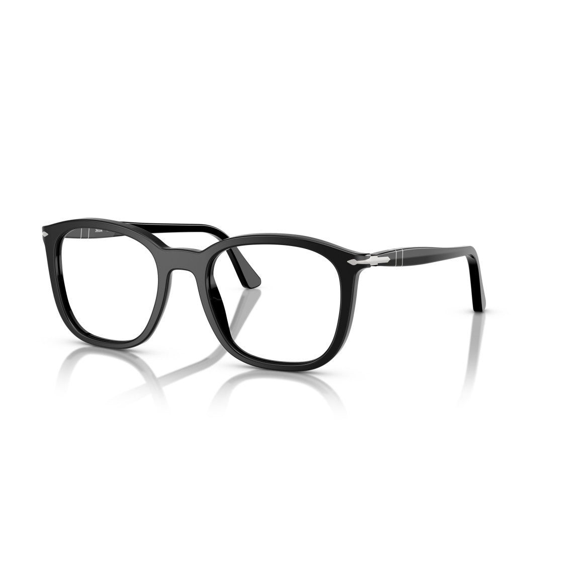 Persol 0Po3355v Square Frame Acetate Eyeglasses With Silver Accents