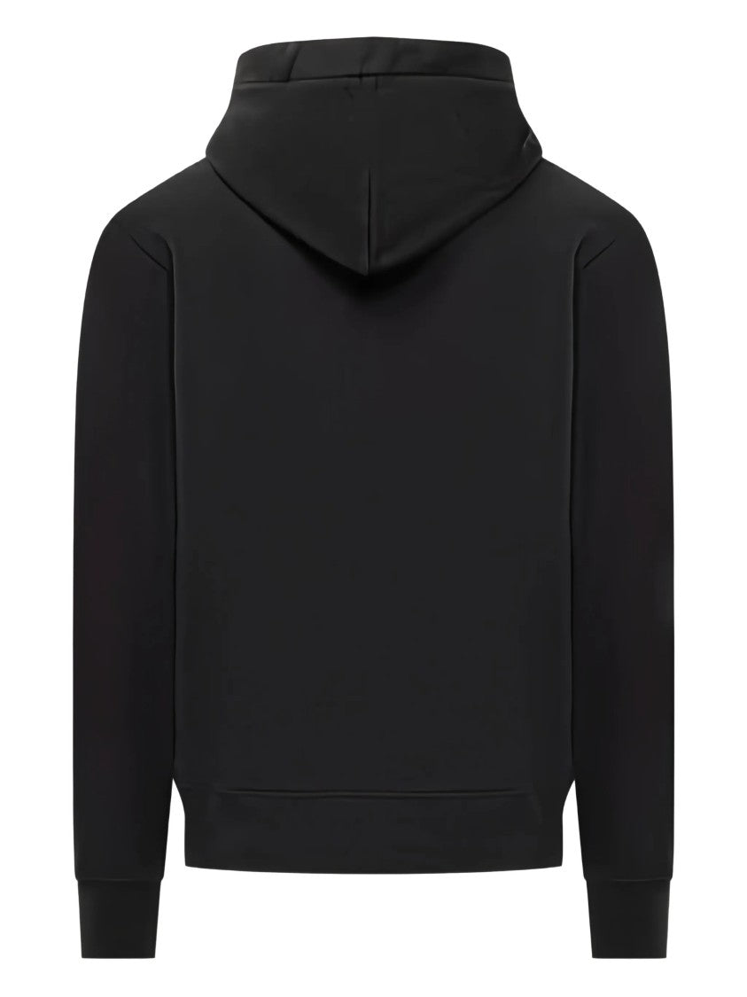 Ambush Black Ballchain Silver Detail Cotton Hoodie