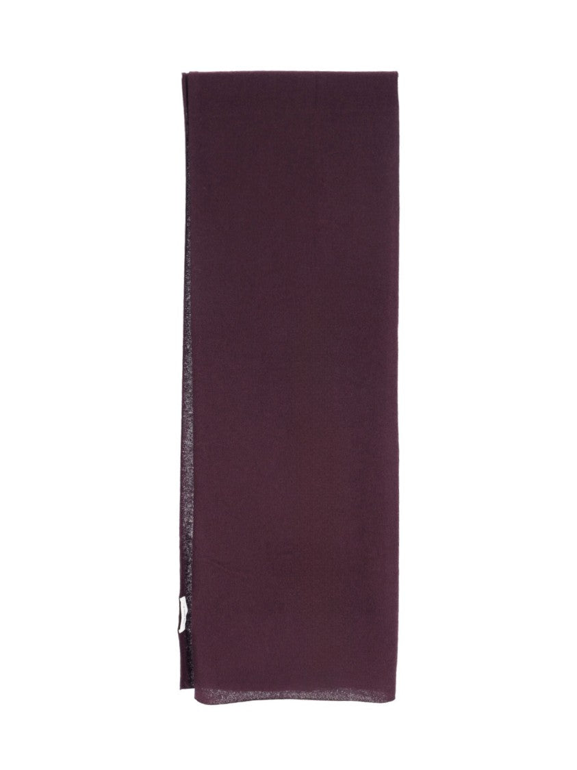 Lisa Yang Solid Plum Scarf With Minimalist Design
