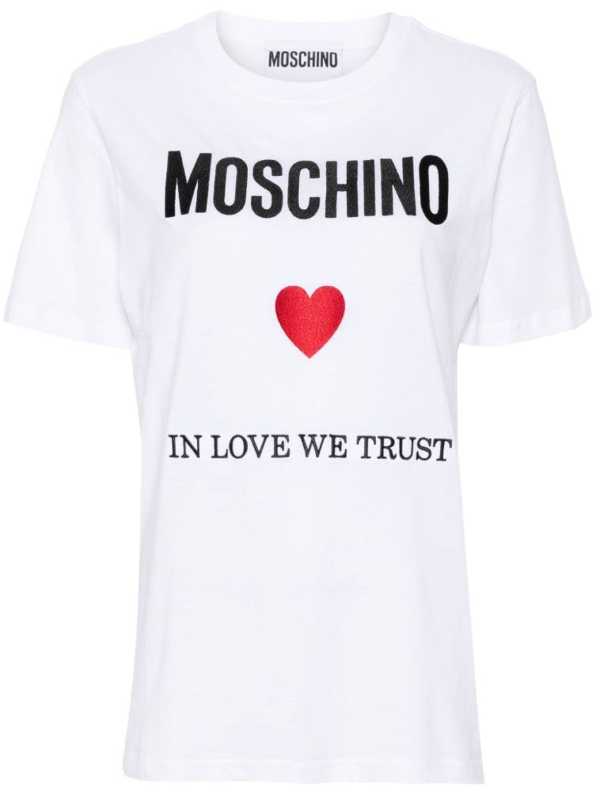 Moschino Logo Print Cotton T-Shirt