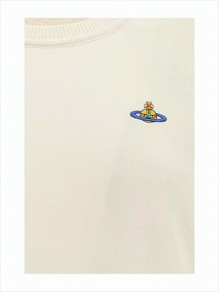 Vivienne Westwood Lightweight Cropped Sweater With Crew Neckline