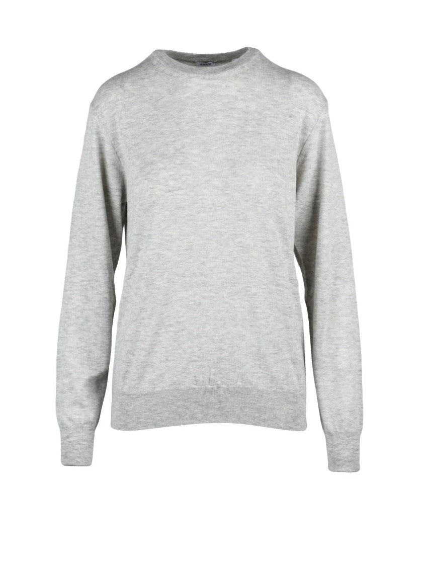 Aspesi Crewneck Pullover In Wool And Cashmere Blend